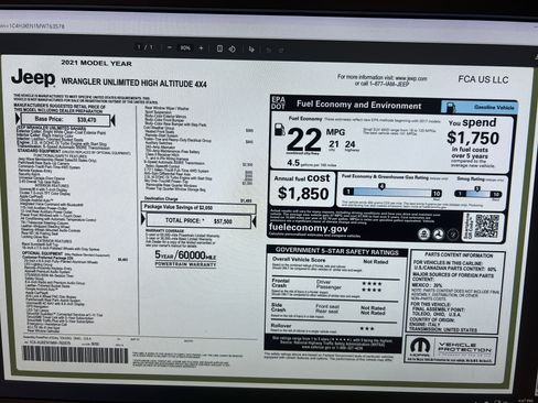 Used 2021 Jeep Wrangler Unlimited Sahara image 38