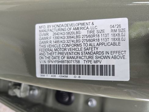 New 2026 Honda Passport TrailSport Elite image 36