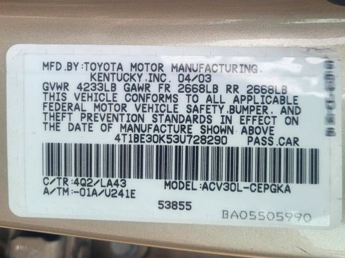 Used 2003 Toyota Camry XLE image 36