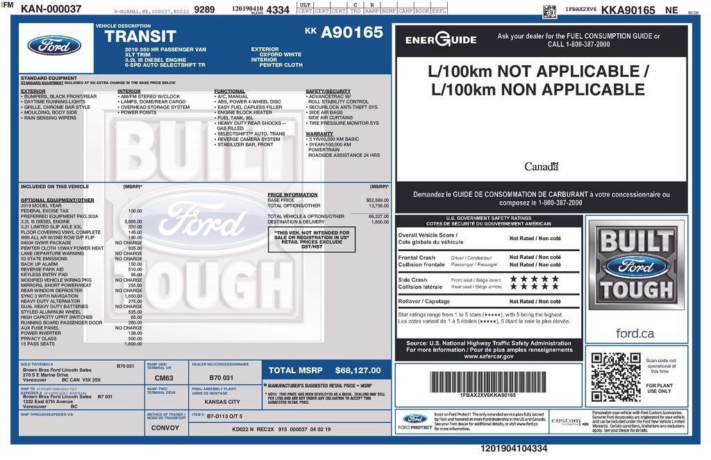 Used 2019 Ford Transit 350 XLT RWD image 47