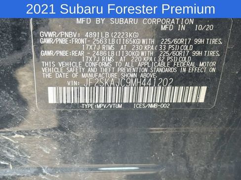 Used 2021 Subaru Forester Premium AWD/4WD image 20