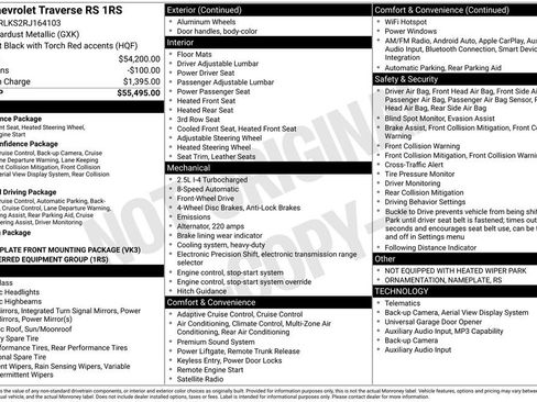 Used 2024 Chevrolet Traverse RS image 8
