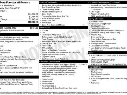 Used 2024 Subaru Forester Wilderness w/ Wilderness Package image 39