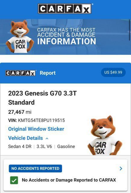 Used 2023 Genesis G70 3.3T w/ Sport Prestige Package AWD/4WD image 6