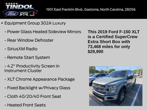 Used 2019 Ford F150 XLT w/ Equipment Group 302A Luxury image 11