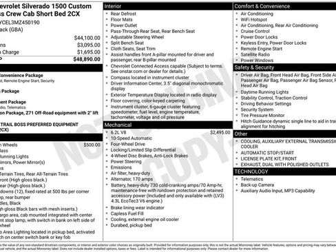 Used 2021 Chevrolet Silverado 1500 Custom Trail Boss AWD/4WD image 31