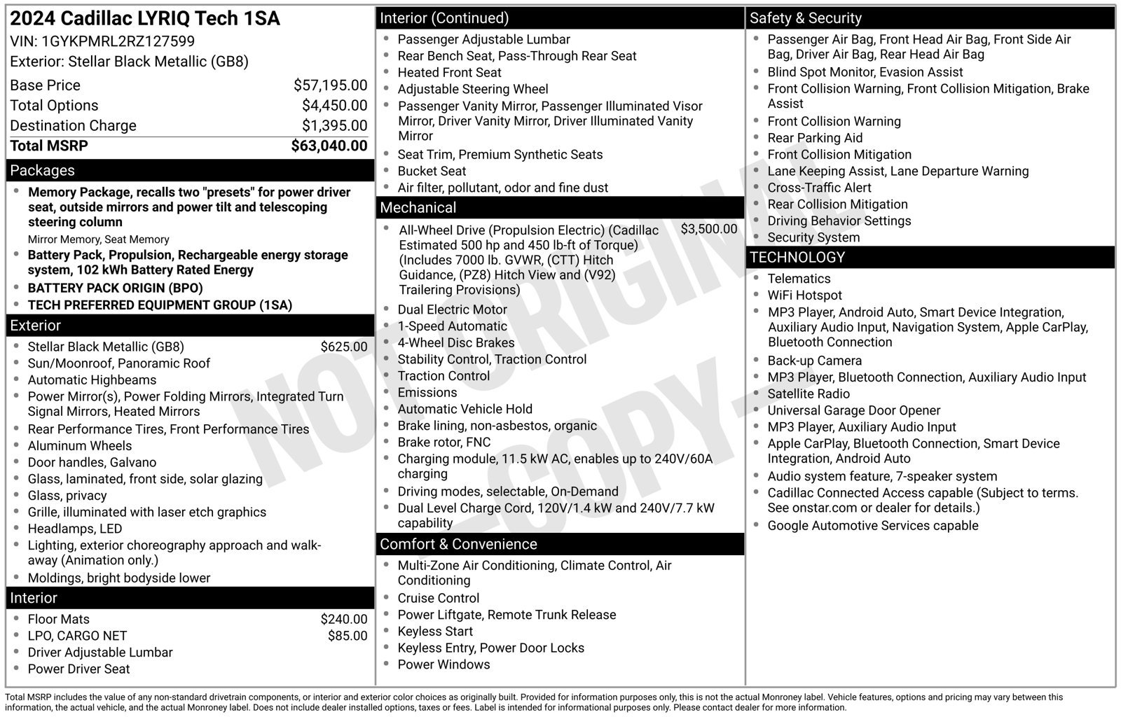 Certified 2024 Cadillac Lyriq Tech AWD/4WD image 7