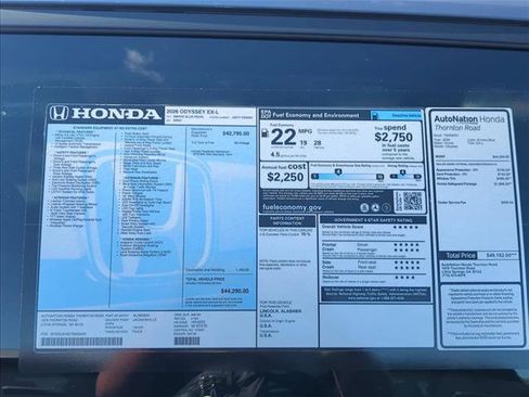 New 2026 Honda Odyssey EX-L image 22