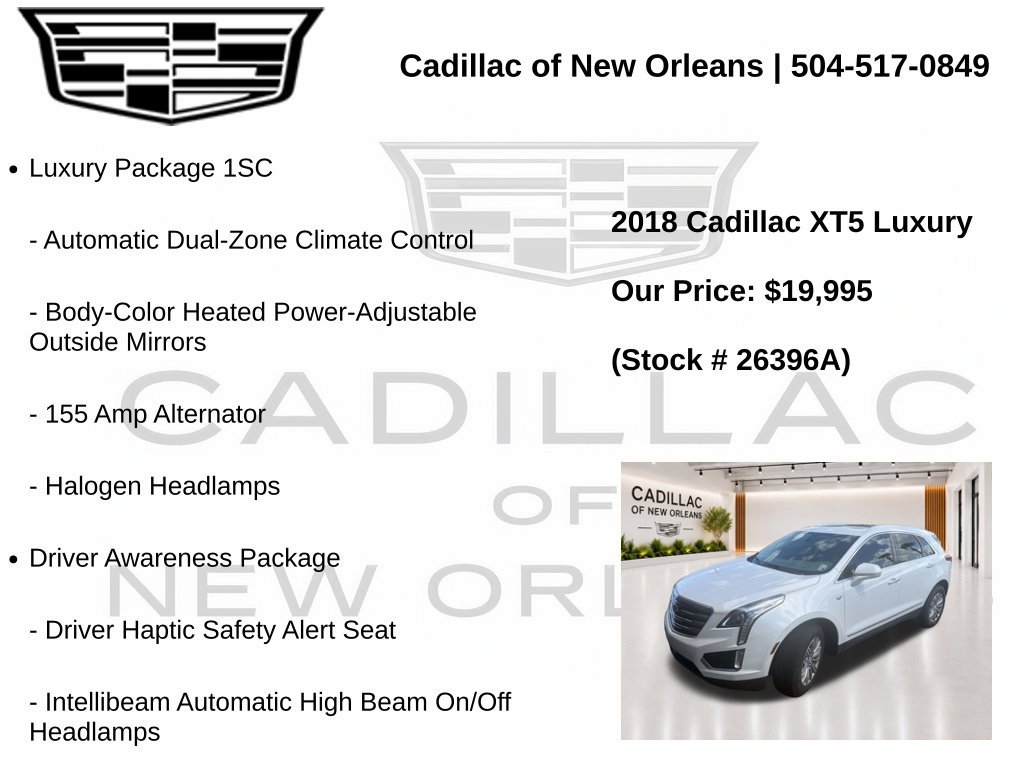 Used 2018 Cadillac XT5 Luxury w/ Driver Awareness Package FWD image 7