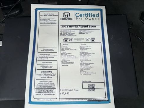 Used 2022 Honda Accord Sport image 13