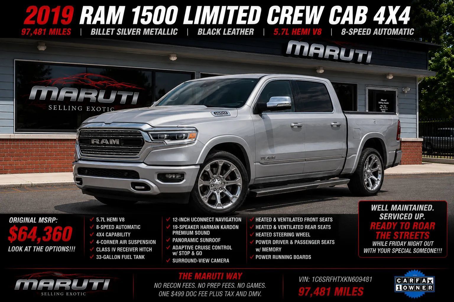 Used 2019 RAM 1500 Limited AWD/4WD image 54