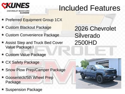 New 2026 Chevrolet Silverado 2500 Custom w/ Custom Value Package AWD/4WD image 2