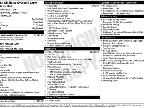 Used 2022 Jeep Gladiator Overland w/ Popular Equipment Package AWD/4WD image 30