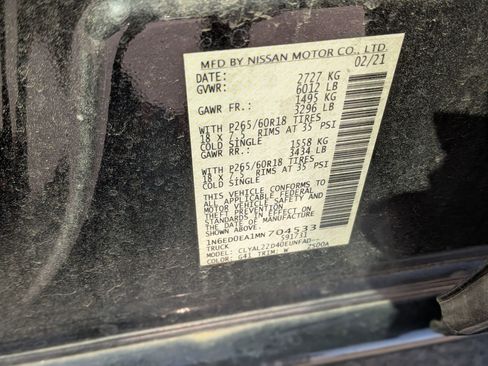 Used 2021 Nissan Frontier SV w/ Midnight Edition Floor Mats RWD image 35