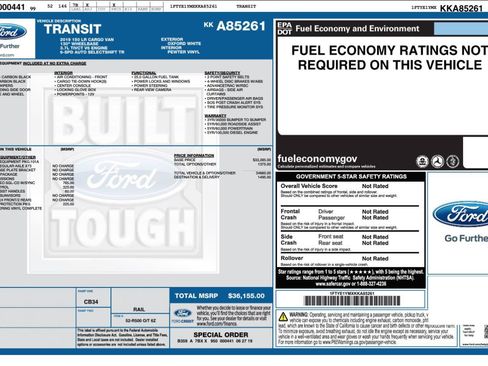 Used 2019 Ford Transit 150 130 Low Roof RWD image 3