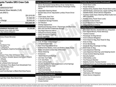 Used 2025 Toyota Tundra SR5 w/ SR5 Convenience Package AWD/4WD image 38