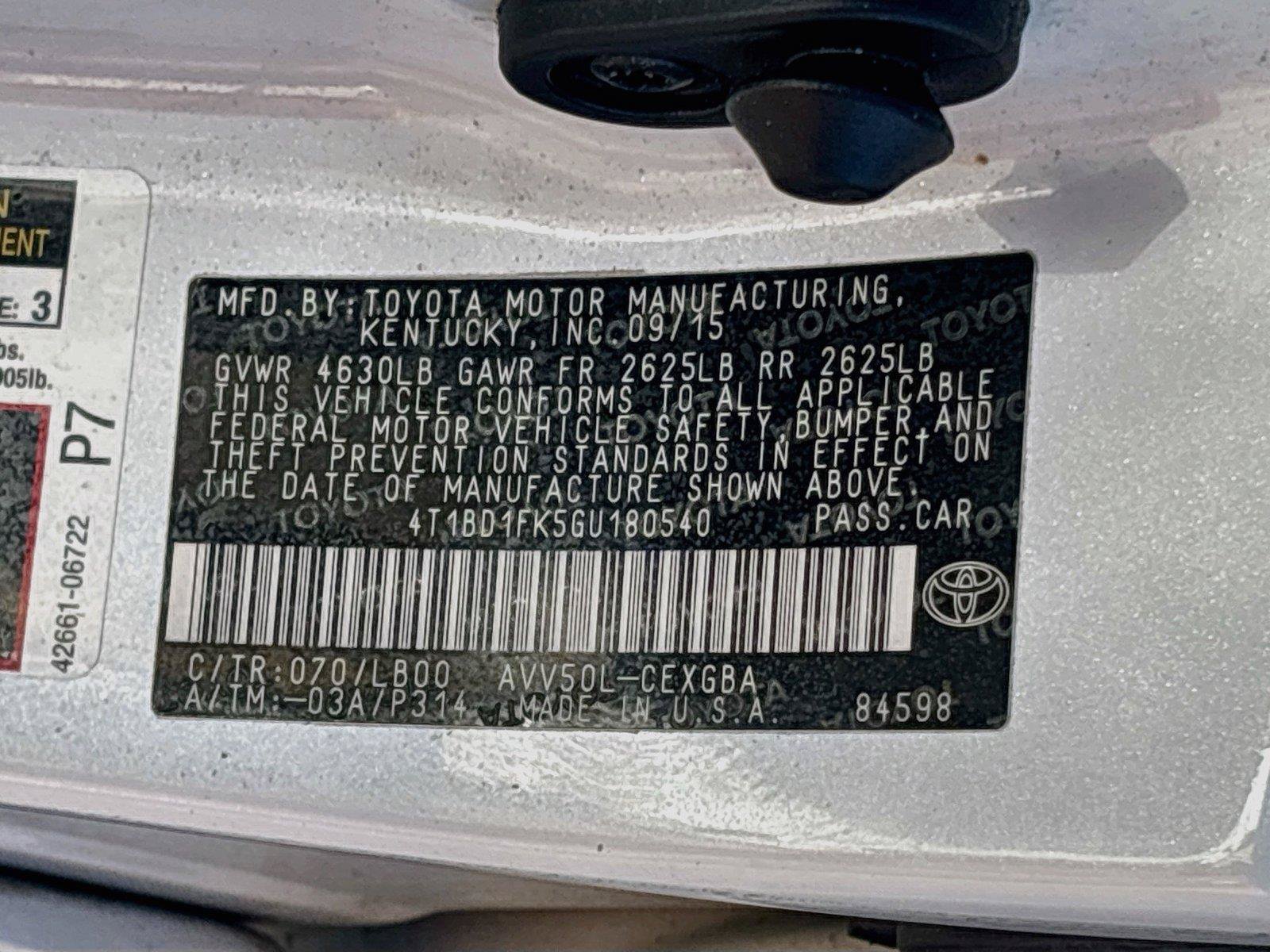 Used 2016 Toyota Camry XLE FWD image 32