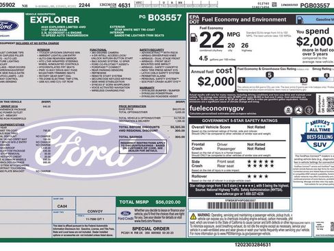 Used 2023 Ford Explorer Limited w/ Limited Technology Package AWD/4WD image 3