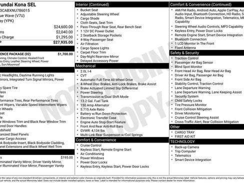 Used 2022 Hyundai Kona SEL w/ Convenience Package image 6