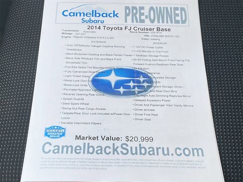 Used 2014 Toyota FJ Cruiser 4WD image 6