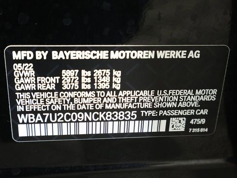 Used 2022 BMW 750i xDrive w/ Executive Package AWD/4WD image 72