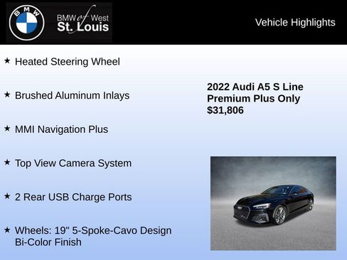 Used 2022 Audi A5 2.0T Premium Plus w/ Premium Plus image 31