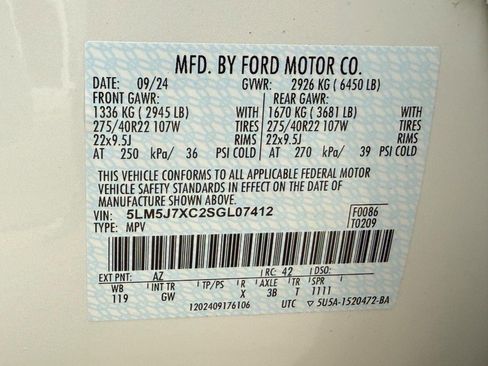 New 2025 Lincoln Aviator Reserve w/ Equipment Group 201A image 22