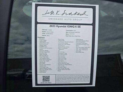 Used 2023 Hyundai Ioniq 6 SE RWD image 18