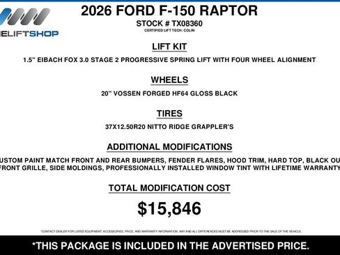 Used 2026 Ford F150 Raptor image 2