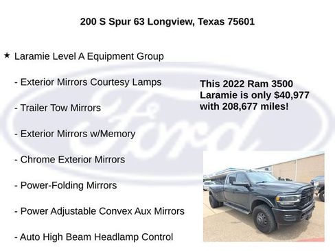 Used 2022 RAM 3500 Laramie w/ Night Edition AWD/4WD image 10