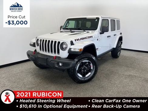 Used 2021 Jeep Wrangler Unlimited Rubicon w/ Uconnect 4C Nav & Sound Group image 1