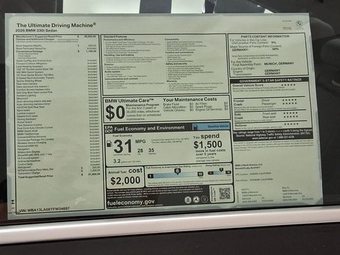 New 2026 BMW 330i Sedan w/ Convenience Package image 32