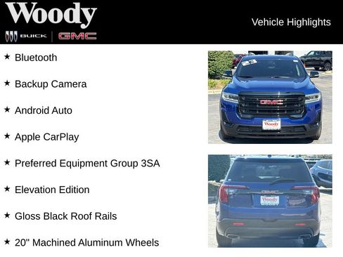 Certified 2023 GMC Acadia SLE w/ Elevation Edition AWD/4WD image 3