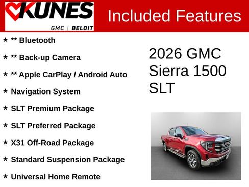 New 2026 GMC Sierra 1500 SLT w/ SLT Premium Package AWD/4WD image 2