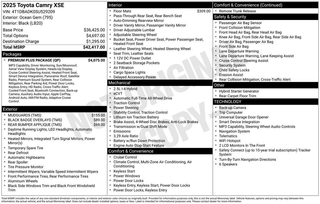 Certified 2025 Toyota Camry XSE w/ Premium Plus Package AWD/4WD image 33