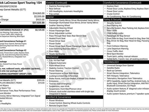 Used 2016 Buick LaCrosse Sport Touring w/ Driver Confidence Package #1 image 4