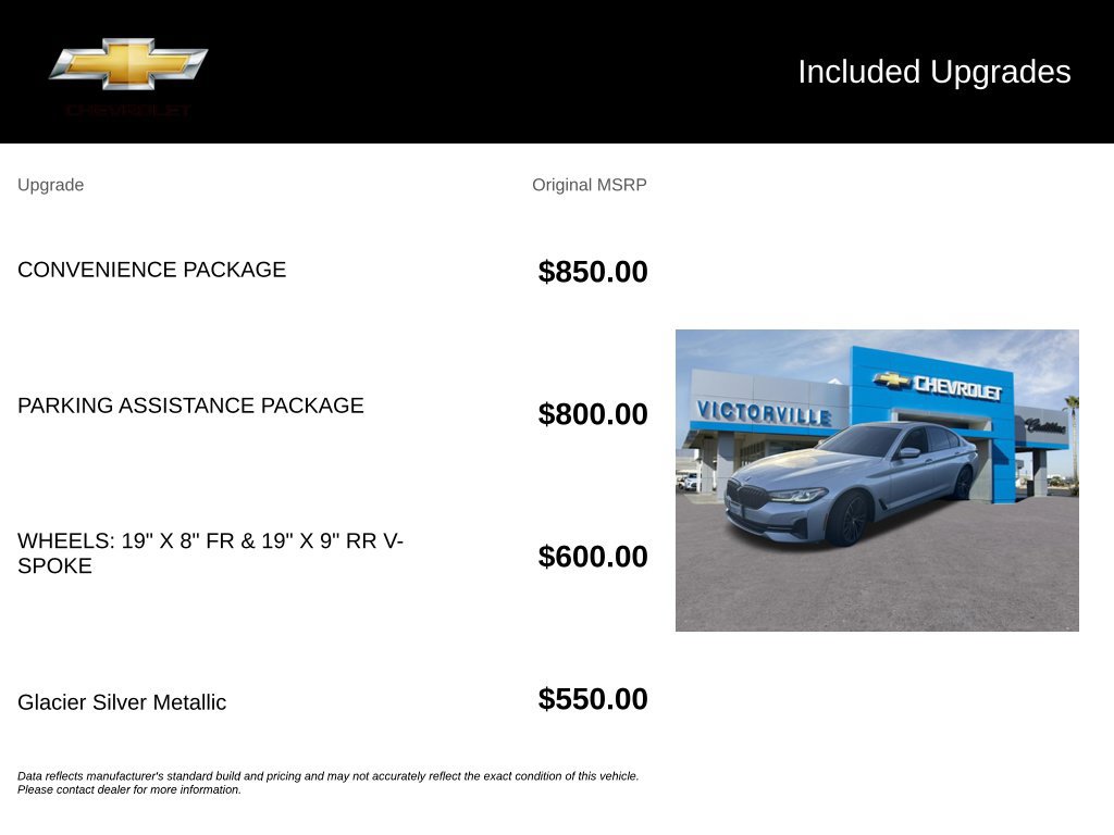 Used 2021 BMW 530i w/ Convenience Package RWD image 5