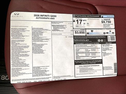 New 2026 INFINITI QX80 Autograph w/ Premium Cargo Package image 28