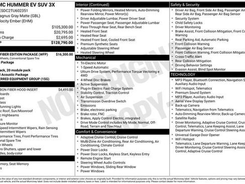 Used 2026 GMC Hummer EV 3X w/ Carbon Fiber Edition Package AWD/4WD image 53