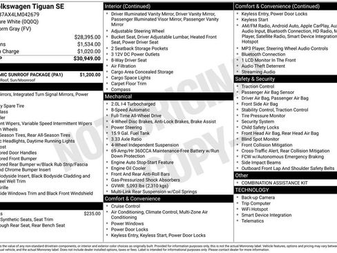 Used 2020 Volkswagen Tiguan SE w/ Panoramic Sunroof Package image 3