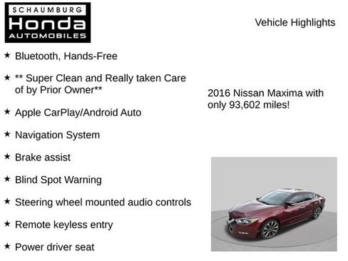 Used 2016 Nissan Maxima SR FWD image 7