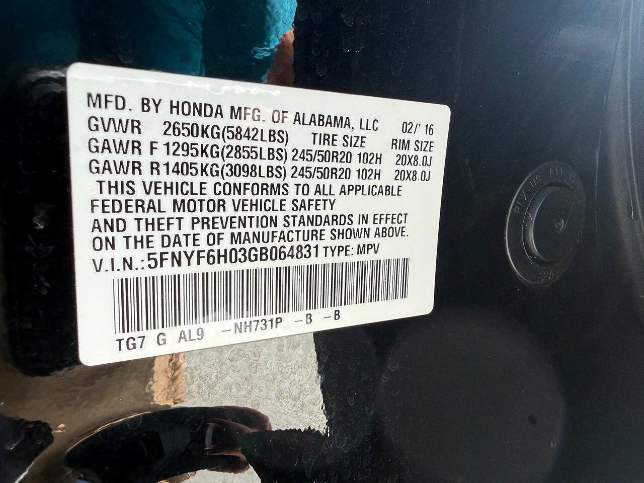 Used 2016 Honda Pilot Elite image 12