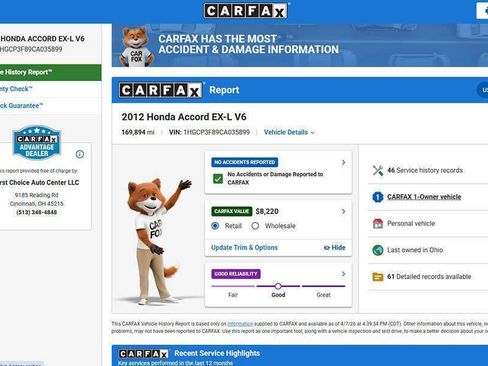 Used 2012 Honda Accord EX-L image 2