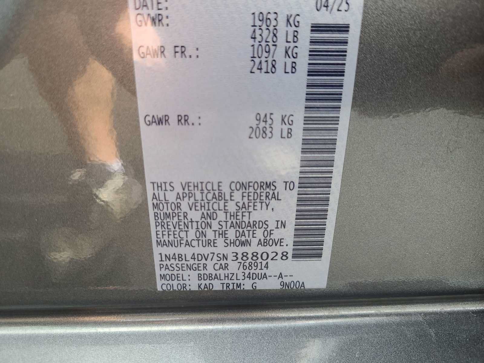 Used 2025 Nissan Altima 2.5 SV FWD image 29