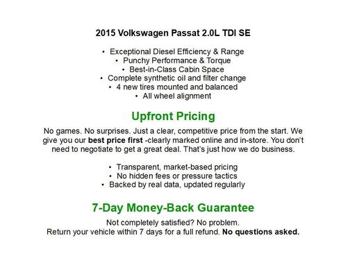 Used 2015 Volkswagen Passat TDI SE FWD image 2