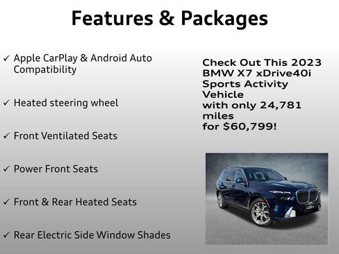 Used 2023 BMW X7 xDrive40i w/ Premium Package AWD/4WD image 12