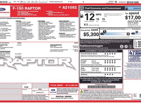Used 2025 Ford F150 Raptor w/ Equipment Group 803A Raptor R AWD/4WD image 28