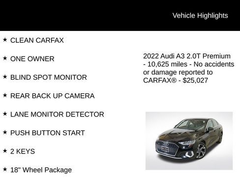 Used 2022 Audi A3 2.0T Premium w/ Convenience Package image 8