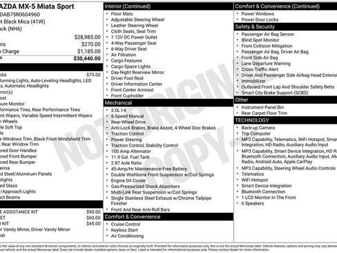 Used 2024 MAZDA MX-5 Miata Sport RWD image 19