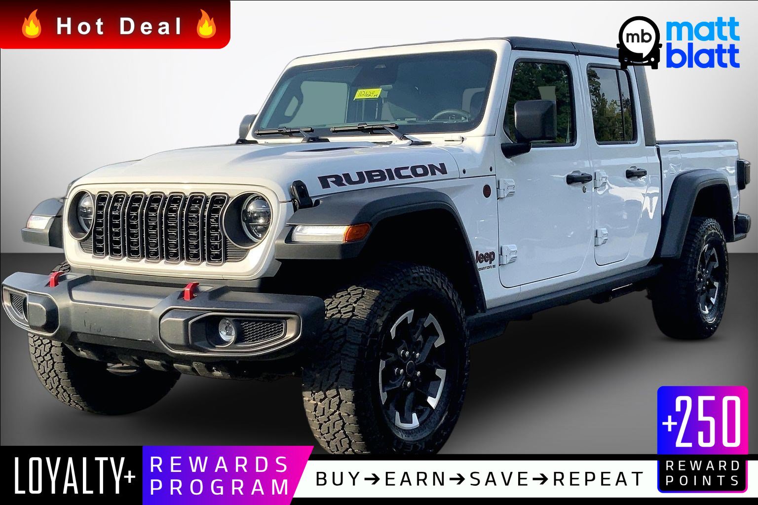 Used 2026 Jeep Gladiator Rubicon w/ Steel Power Dome Hood Package AWD/4WD image 1